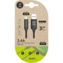 Tech One Tech Cable USB-A a Micro USB TEC2001 Negro 1m